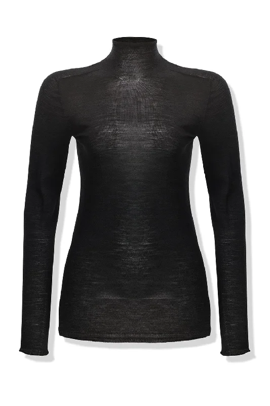 Sheer Long Sleeve Turtleneck