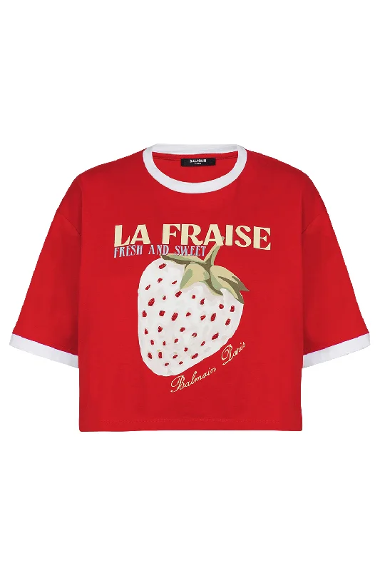 Fraise Print Crop Tee