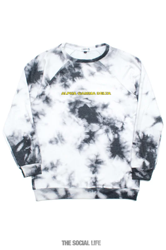 Alpha Gamma Delta Tie Dye Raglan Crewneck