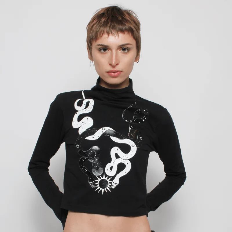 STARGAZER HIGH NECK TOP BLACK