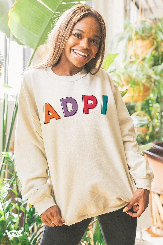 Alpha Delta Pi Stencil Crewneck