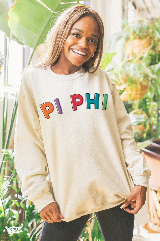 Pi Beta Phi Stencil Crewneck