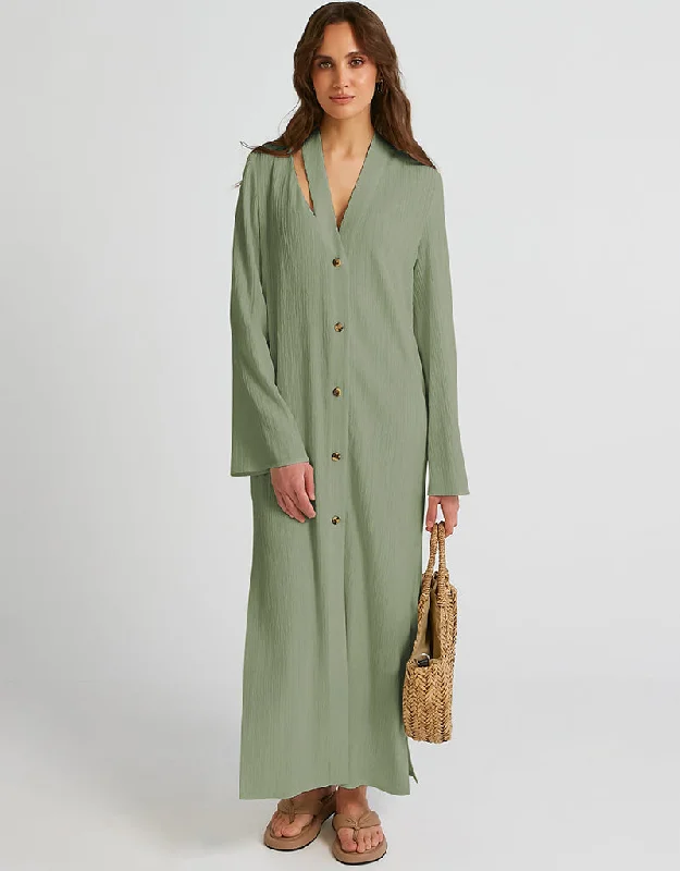 Mint Heavy Designer Heavy Fancy Maxi Dress