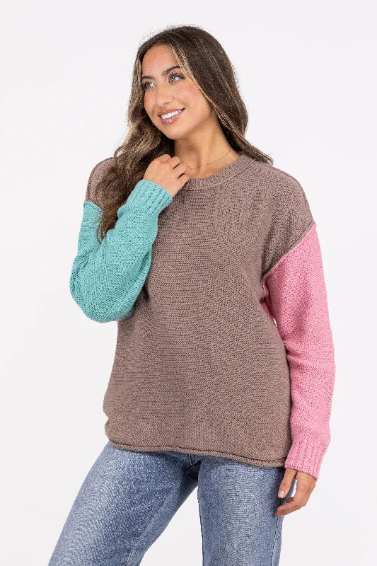 Driving Home Women's Color Block Sweater