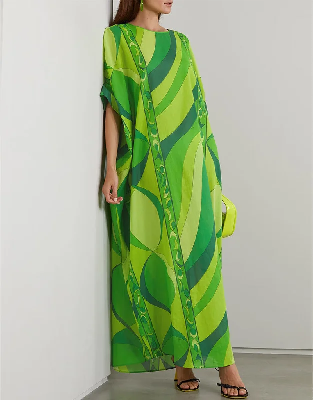 Apple Green Heavy Designer Heavy Maxi Dress