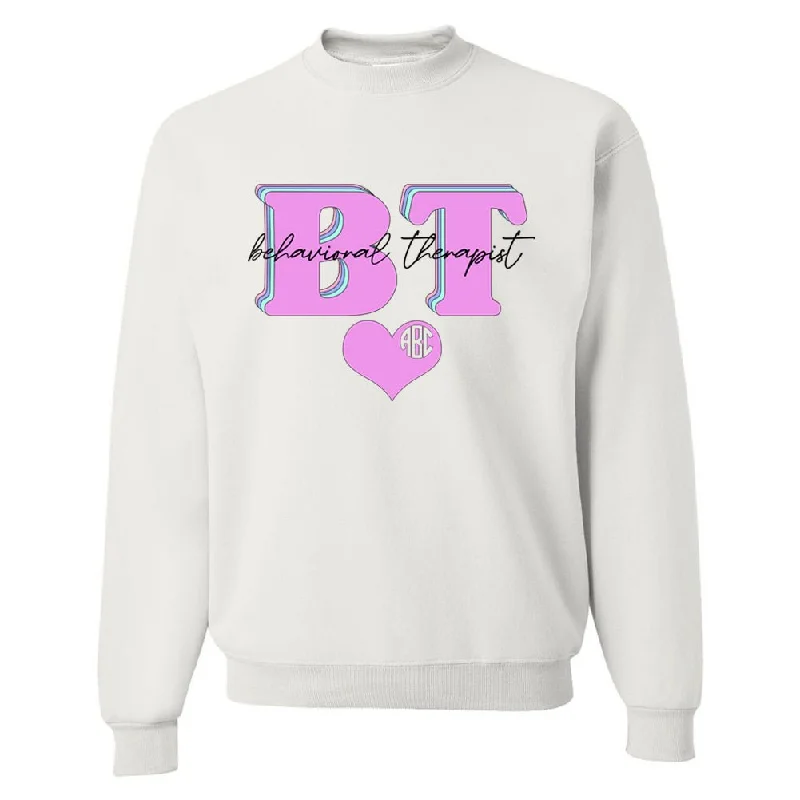 Monogrammed 'Behavioral Therapist' Crewneck Sweatshirt