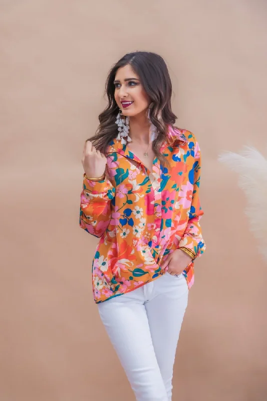 Cammie Floral Collared Top