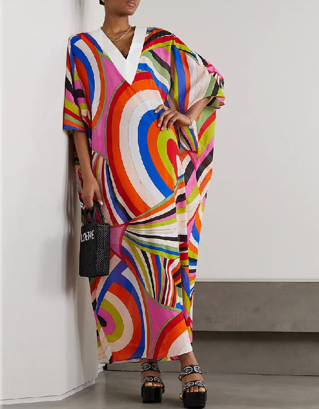 Multi Color Heavy Designer Heavy Fancy Maxi Dress