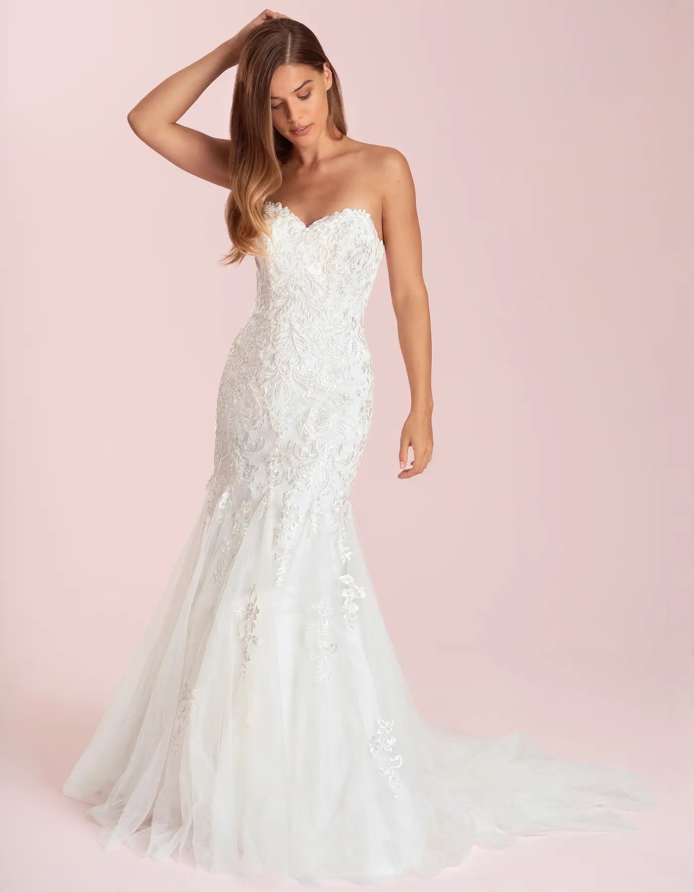 DingJiDress an ornate lace mermaid gown