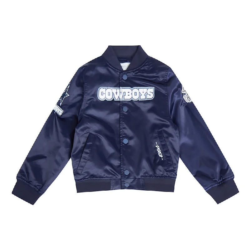 NFL DALLAS COWBOYS CLASSIC TODDLER BOYS SATIN JACKET (MIDNIGHT NAVY)