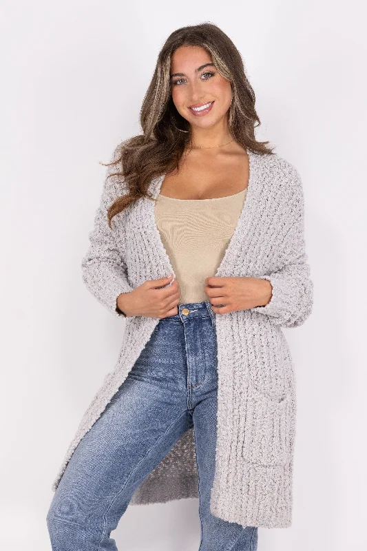 Made For Style Women's Popcorn Knit Open Front Cardigan