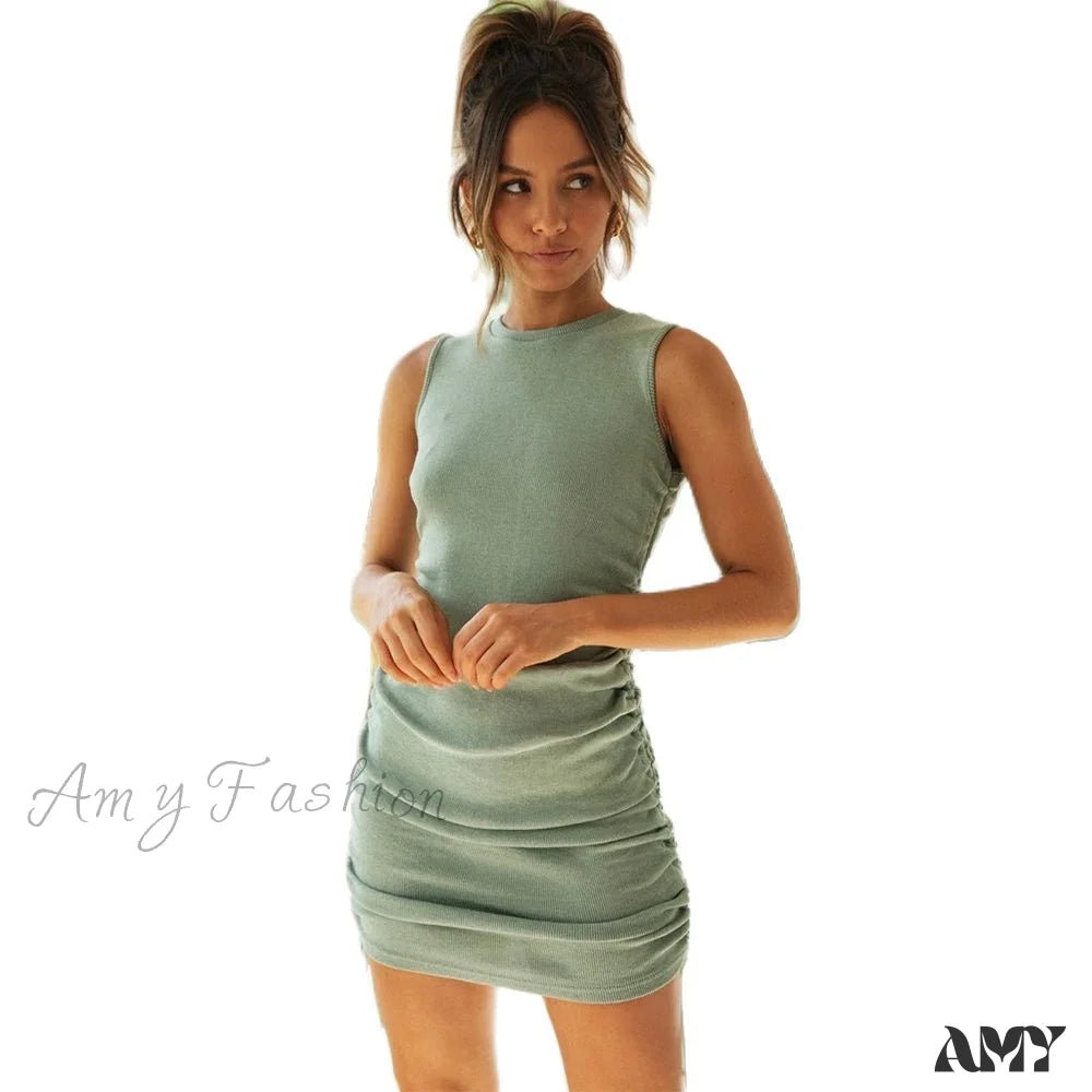 Amy Fashion - Length Vestidos Sexy Party O-Neck Dress