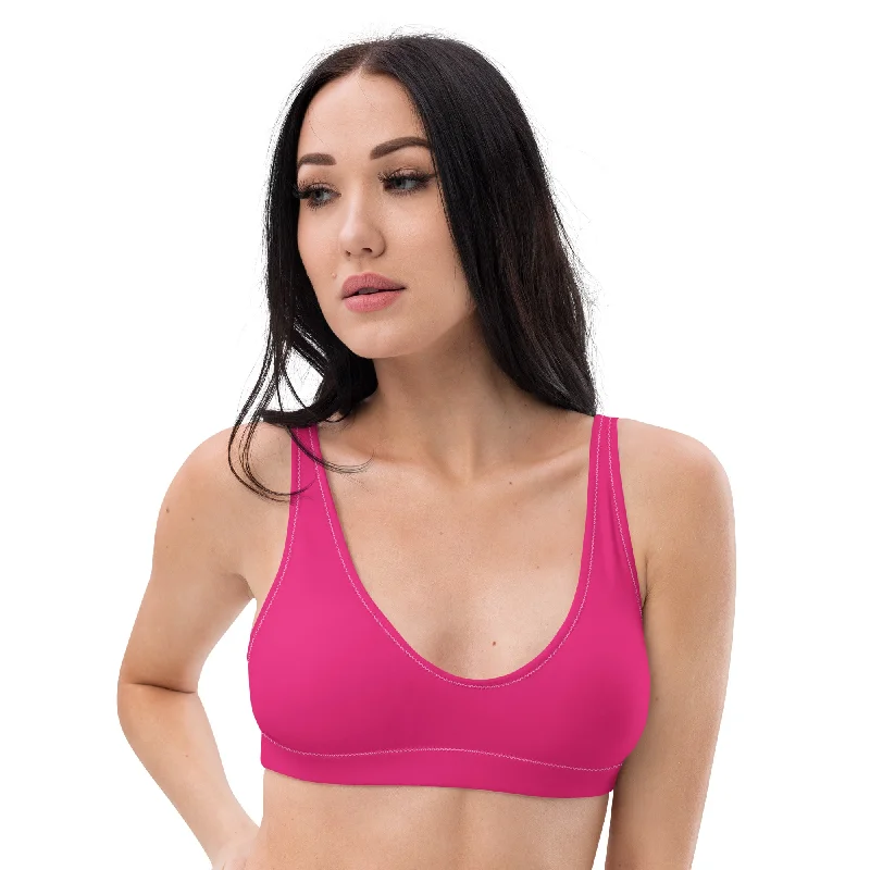 PINK RECYCLED PADDED BIKINI TOP