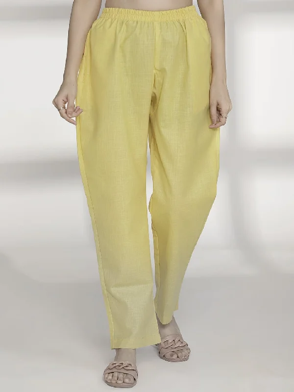 Yellow CottonSlub Pants