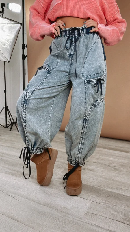 Just Chill Baggy Denim Jogger