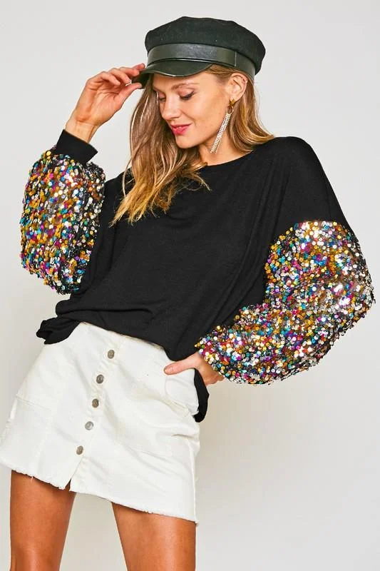 Night Shimmer Sequin Top