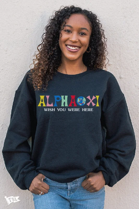 Alpha Xi Delta Wish You Were Here Crewneck