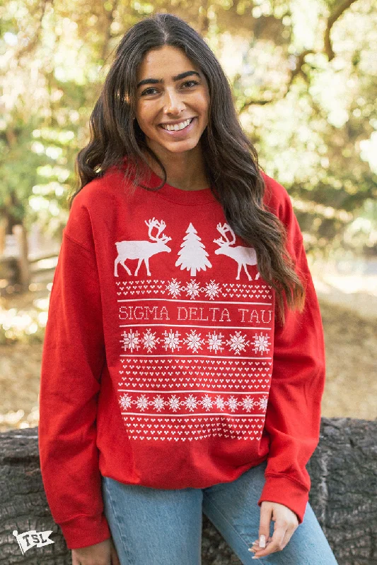 Sigma Delta Tau Holiday Sweater Crewneck