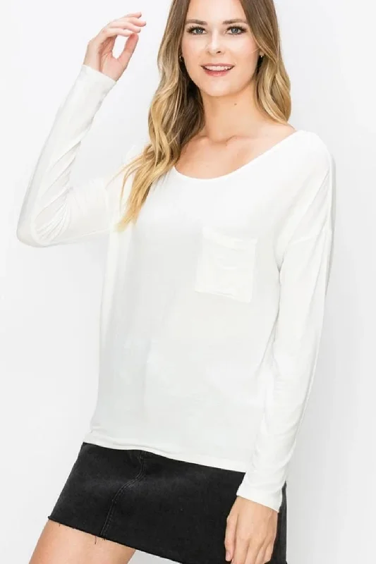 Relaxed Long Sleeve Pocket Tee