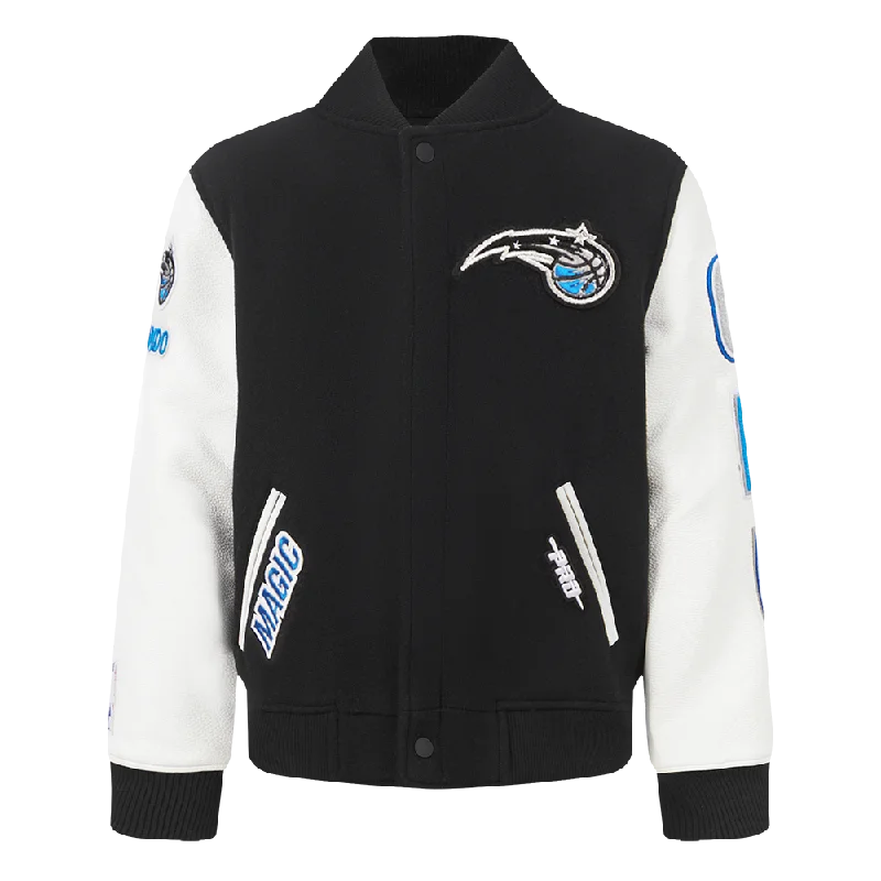 NBA ORLANDO MAGIC CLASSIC TODDLER BOYS WOOL VARSITY JACKET (BLACK/WHITE)