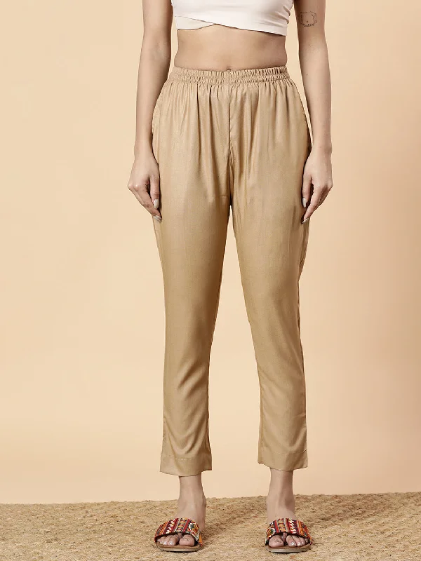 Khaki Rayon Pants