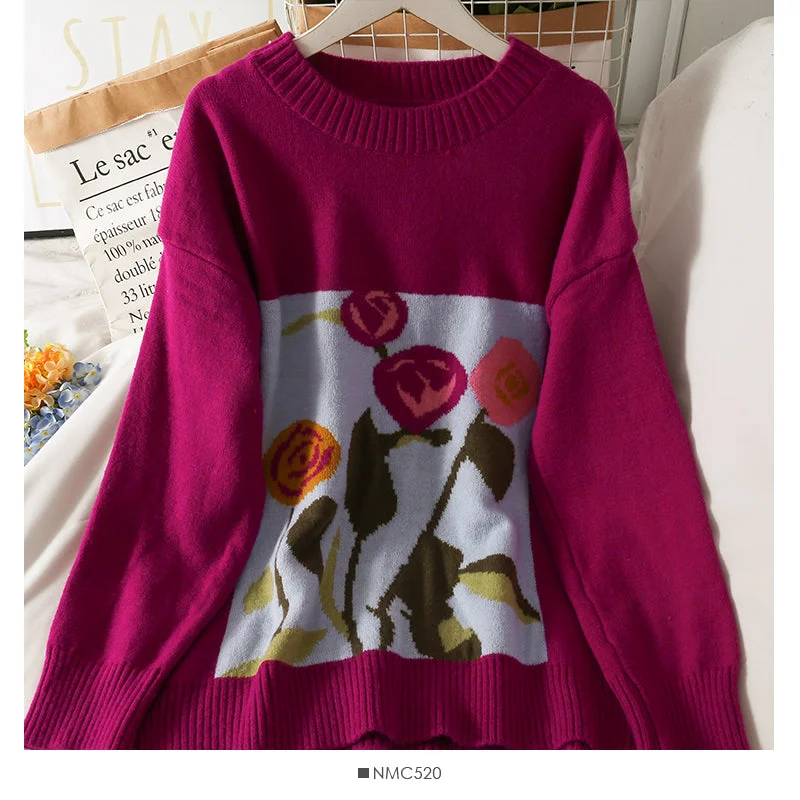 Sweater thin medium long round neck sweater Korean versatile top  2013