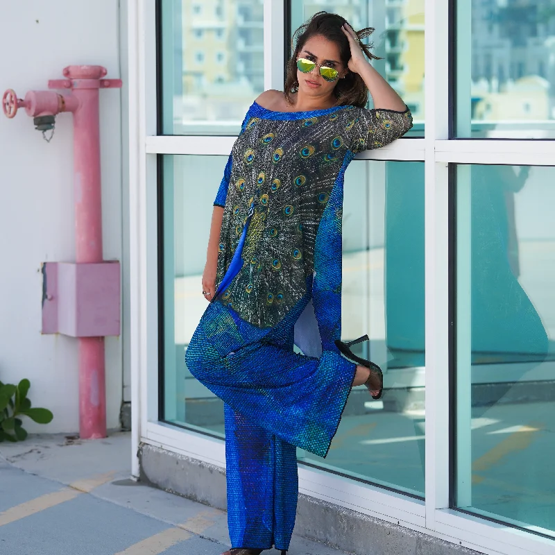 Ananda Pants in Peacock print