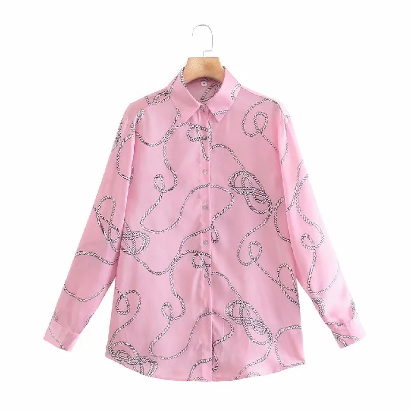 Julia Fashion - Macaron Pink Printed T-Shirt