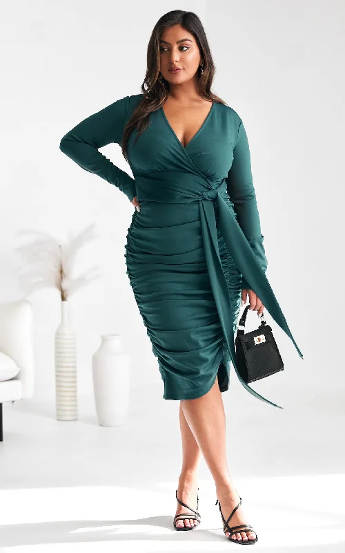 Martini Midi Dress - Teal