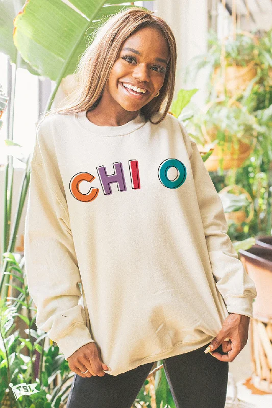 Chi Omega Stencil Crewneck